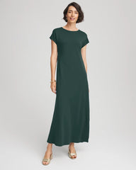 Chico's Women | Dolman-Sleeve Ponte Maxi Dress DARKEST SPRUCE