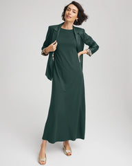 Chico's Women | Dolman-Sleeve Ponte Maxi Dress DARKEST SPRUCE