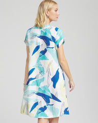 Chico's Women | Cuff Sleeve Linen Dress MULTI