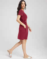 Chico's Women | Zenergy® Bungee-Waist Dress RUSSET RED