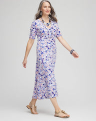 Chico's Women | Ruched Jersey Midi Dress SEAFARING BLUE