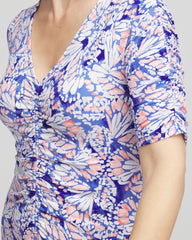 Chico's Women | Ruched Jersey Midi Dress SEAFARING BLUE