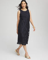 Travelers™ Mesh Appliqué Midi Dress