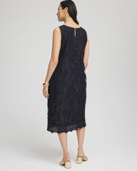 Chico's Women | Travelers™ Mesh Appliqué Midi Dress TRAVELERS INDIA INK