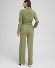 Chico's Women | Belted Jersey Maxi Jumpsuit RUSTIC OLIVE