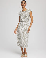 Chico's Women | Travelers™ Knit Jersey Day Dress DUSTY OLIVE