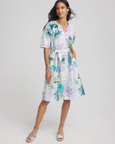 Chico's Women | Floral Linen Shirtdress VIOLET
