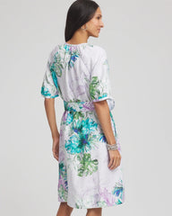 Chico's Women | Floral Linen Shirtdress VIOLET