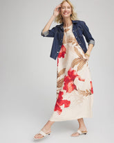 Chico's Women | Floral Tank Linen Maxi Dress MULTI