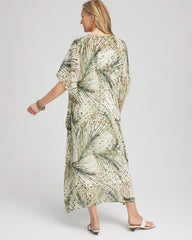 Chico's Women | Crinkle-Chiffon Kaftan Dress ECRU