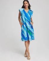 Chico's Women | Cotton-Silk Voile Popover Dress MULTI