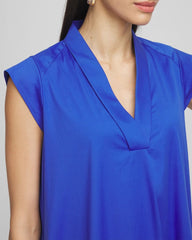 Chico's Women | Popover Poplin Maxi Dress RICH COBALT