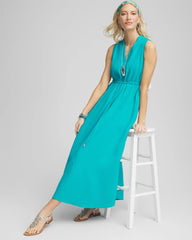 Chico's Women | Sleeveless Maxi Gauze Dress SEASPRAY