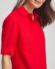 Chico's Women | Linen Shirtdress RED GLOW