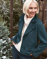 Chico's Women | Plush Knit Blazer TEAL SHADOW