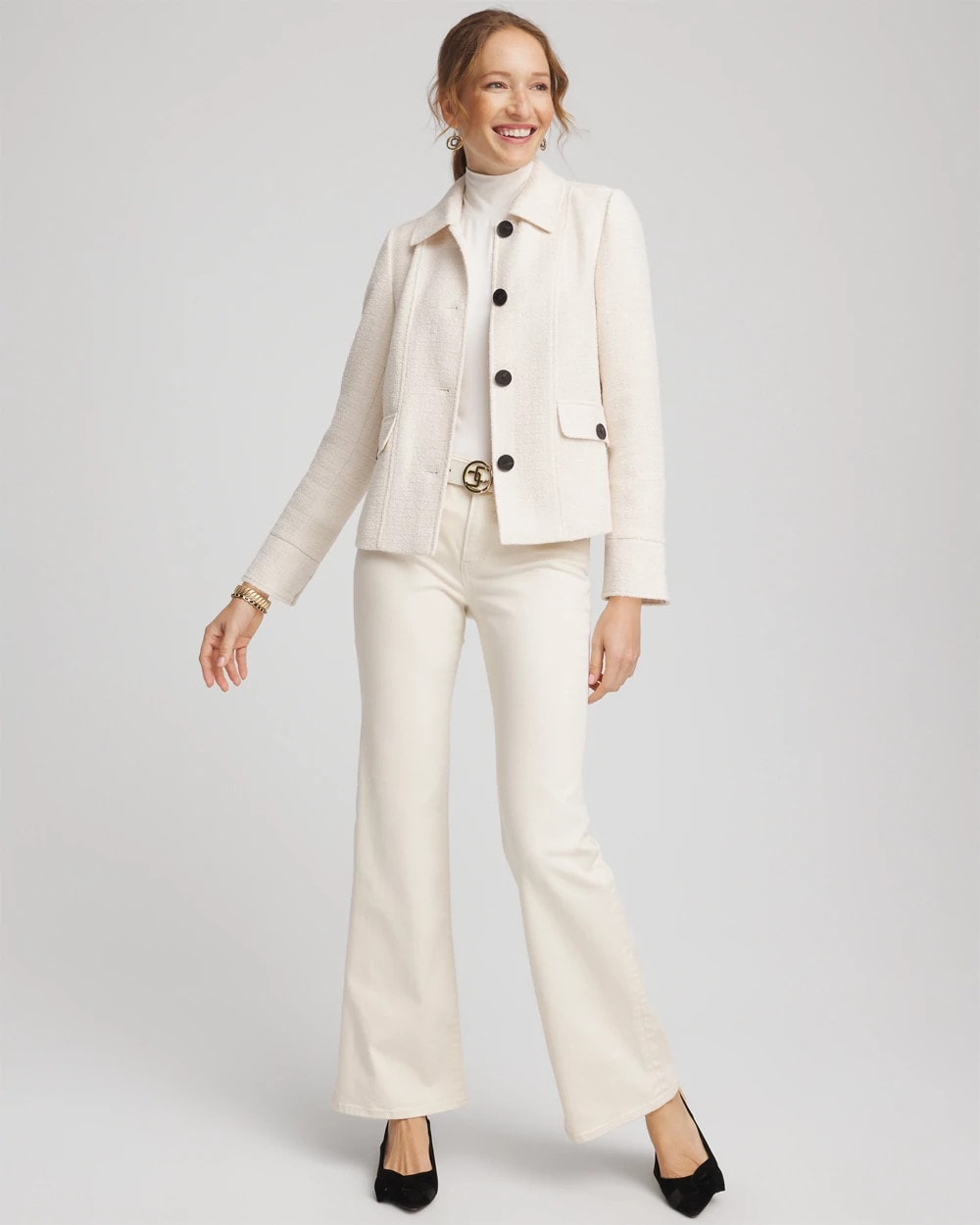 Chico's Women | Bouclé Chore Jacket ENGLISH CREAM
