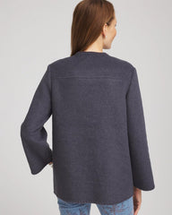 Chico's Women | Wool Scarf Jacket DARK DENIM HEATHER