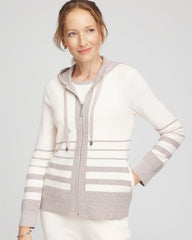 Zenergy® Luxe Metallic Striped Sweater