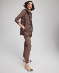 Chico's Women | Zenergy® Quilted Hooded Vest WALNUT