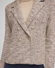 Chico's Women | Double Breasted Tweed Blazer SMOKEY TAUPE