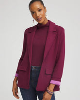 Single-Breasted Sweater Blazer