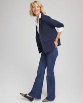 Chico's Women | Single-Breasted Sweater Blazer PASSPORT BLUE