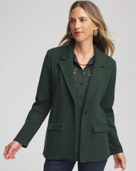 Chico's Women | Single-Breasted Sweater Blazer DARKEST SPRUCE