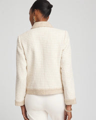 Chico's Women | Tonal Neutral Tweed Jacket NEUTRAL