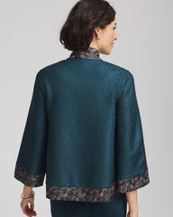 Chico's Women | Travelers™ Collection Crystal Crushed Reversible Jacket TEAL SHADOW