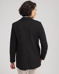 Chico's Women | Ponte Double-Breasted Knit Blazer BLACK
