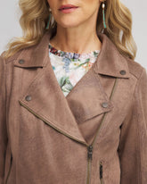 Chico's Women | Suede Moto Jacket DRIED MUSHROOM