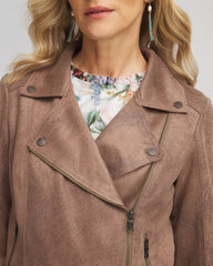 Chico's Women | Suede Moto Jacket DRIED MUSHROOM