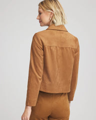 Chico's Women | Suede Cropped Jacket BURNT SIENNA