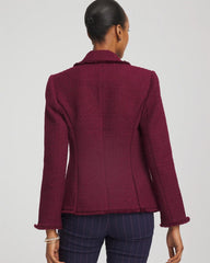 Chico's Women | Tweed Fringe Blazer DEEP CHIANTI