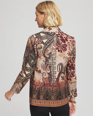 Chico's Women | Artisanal Print Ponte Blazer GRAPHITE GRAY