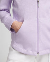 Chico's Women | Zenergy® Beach Slub Zip-Front Hoodie VIOLET AURA