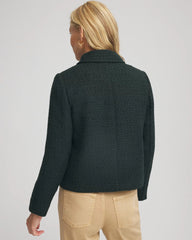 Chico's Women | Tweed Cropped Jacket DARKEST SPRUCE