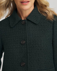 Chico's Women | Tweed Cropped Jacket DARKEST SPRUCE