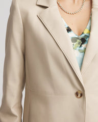 Chico's Women | Faux Leather Blazer IVORY WHEAT