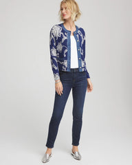 Chico's Women | Floral Lady Jacket DUSKY BLUE