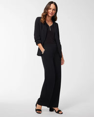 Chico's Women | Ruched Sleeve Blazer BLACK