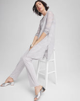 Travelers™ Zebra-Motif Metallic Cardigan