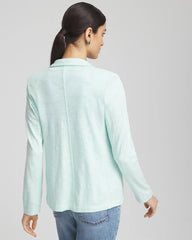 Chico's Women | Slub Knit Blazer TEAL WATERS