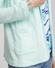 Chico's Women | Slub Knit Blazer TEAL WATERS