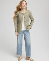 Chico's Women | Jacquard Gauze Belted Field Jacket WASHED SAGE
