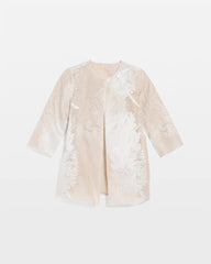 Chico's Women | Travelers™ Collection Metallic 3/4 Sleeve Jacket CAFE AROMA