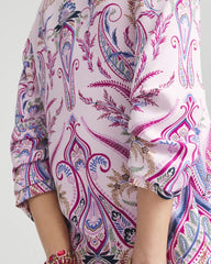 Ruched Sleeve Paisley Blazer