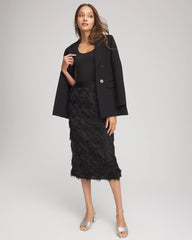 Chico's Women | Chevron Fringe Party Skirt BLACK