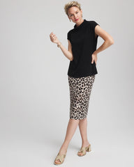 Chico's Women | Travelers™ No Tummy Animal-Print Pencil Skirt DEEP TAUPE