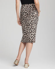 Chico's Women | Travelers™ No Tummy Animal-Print Pencil Skirt DEEP TAUPE